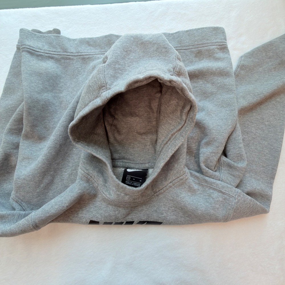 Nike Hoodie Kids Size Medium Grey Good Condition CV9336-091 Pullover Logo - Picture 8 of 9